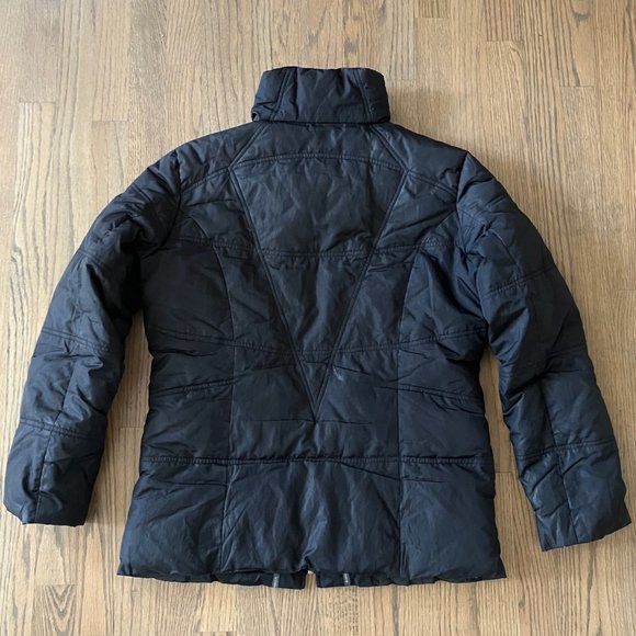 Liz Claiborne Black Down Puffer Coat S - Picture 7 of 7